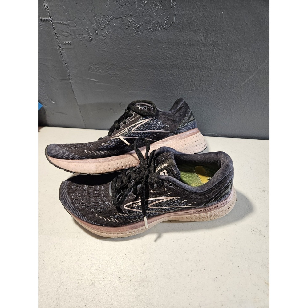 Brooks Glycerin 19 Running Shoes Women 9 Black/Pink Low Top Athletic Trainer(S63